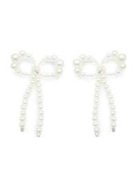 Holly Molly Bow Earrings - Pearl-1CONCEPT-APOC STORE