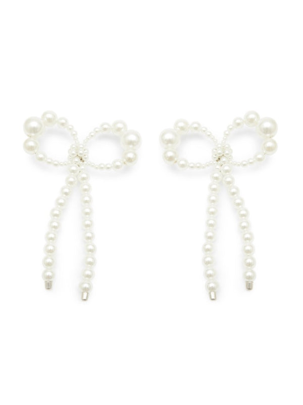 Holly Molly Bow Earrings - Pearl-1CONCEPT-APOC STORE