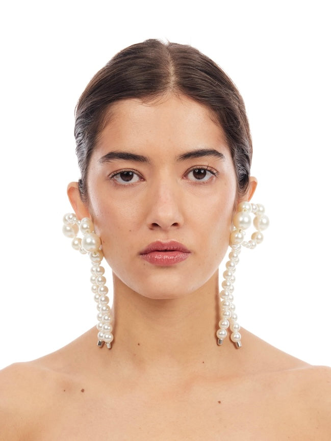 Holly Molly Bow Earrings - Pearl-1CONCEPT-APOC STORE