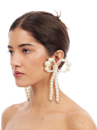 Holly Molly Bow Earrings - Pearl-1CONCEPT-APOC STORE