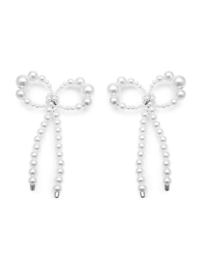 Holly Molly Bow Earrings - Silver-1CONCEPT-APOC STORE