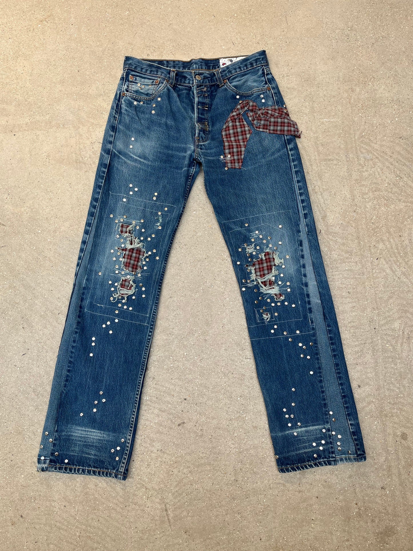 Studded Denim jeans #2-Hannah Creak-APOC STORE