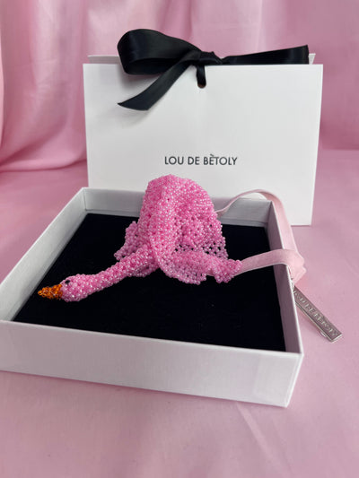 Swan choker Pink-Lou de Bètoly-APOC STORE
