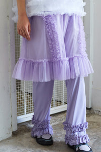 RUFFLE BOOTCUT PANTS PURPLE-SAENGIN STUDIOS-APOC STORE