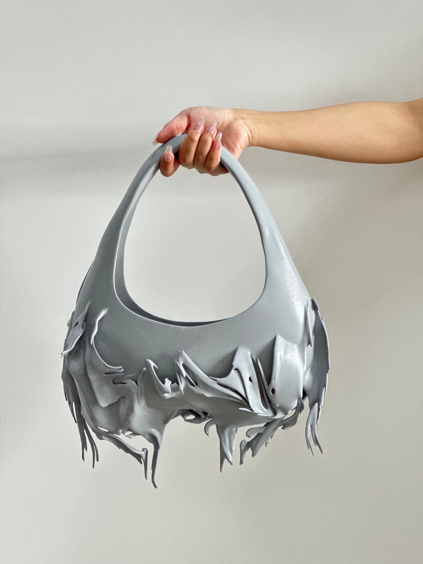 Gray Slim Shoulder Bag-GNASTIY-APOC STORE