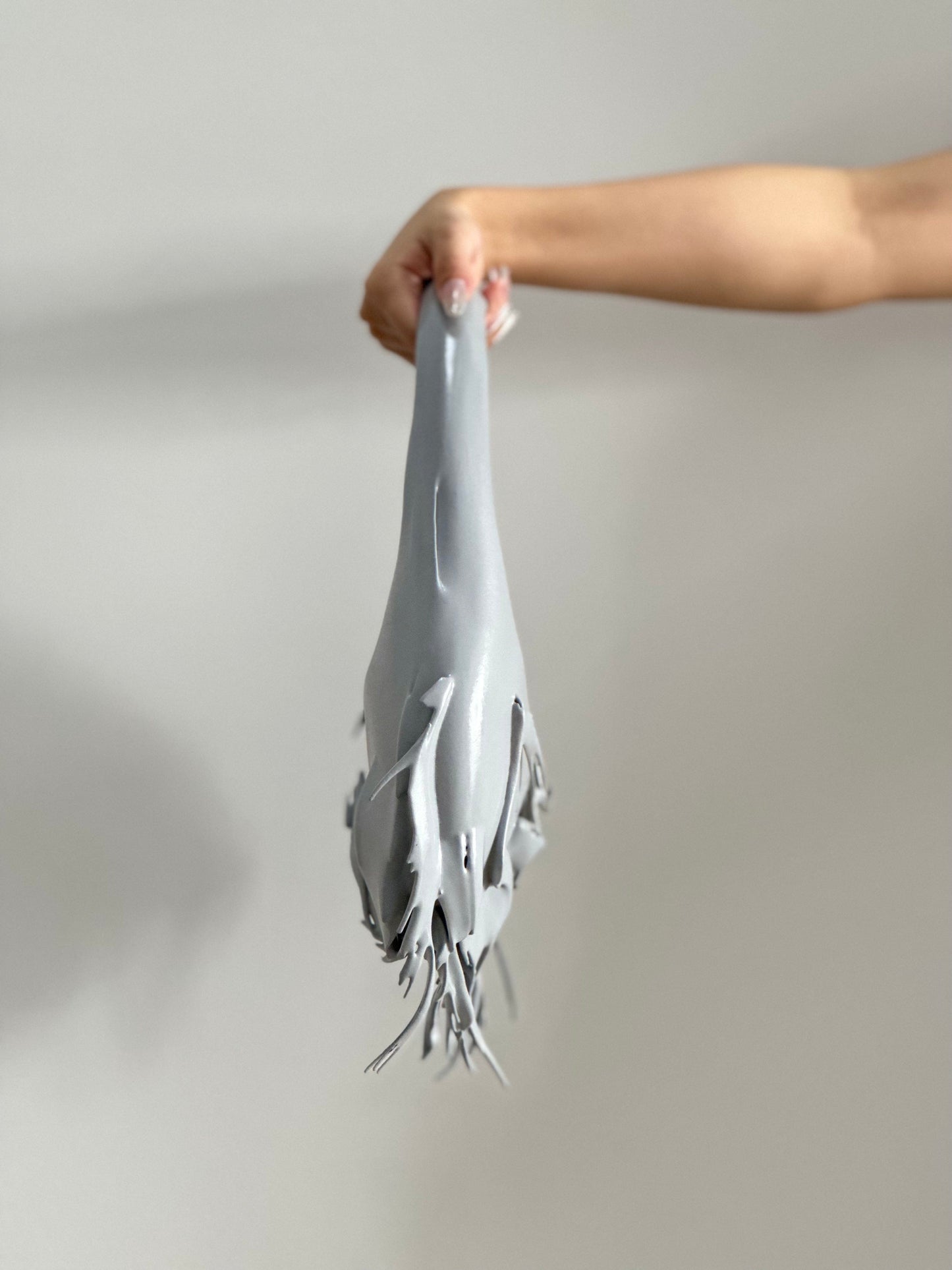 Gray Slim Shoulder Bag-GNASTIY-APOC STORE