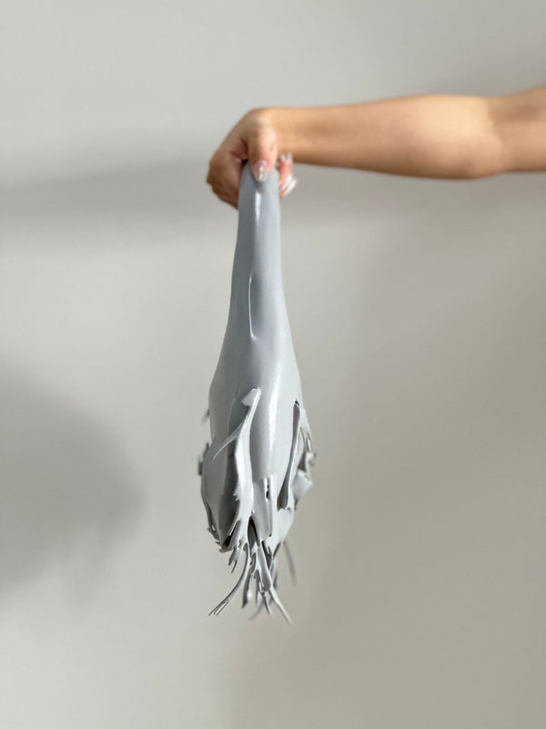 Gray Slim Shoulder Bag-GNASTIY-APOC STORE