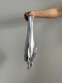 Matte Silver Slim Shoulder Bag-GNASTIY-APOC STORE