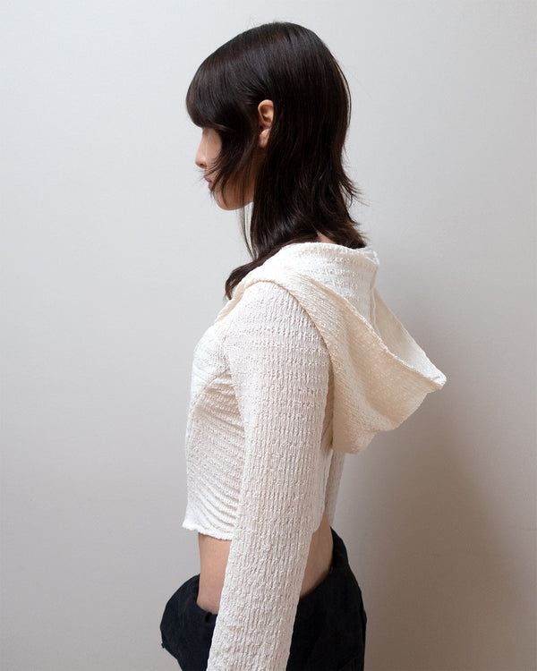 HOODED CORSET IN IVORY-Ella Roberts-APOC STORE
