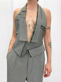 AVA - GRAY PATCHWORK WAISTCOAT-Ella Boucht-APOC STORE