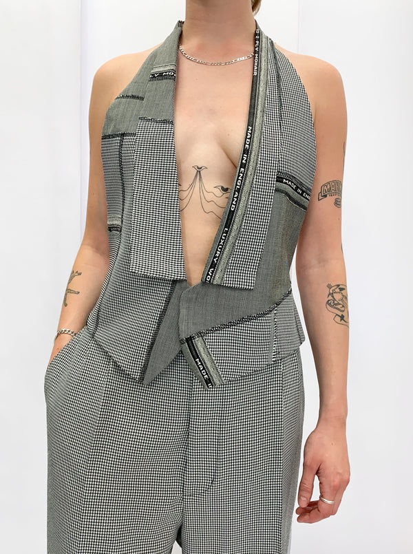 AVA - GRAY PATCHWORK WAISTCOAT-Ella Boucht-APOC STORE