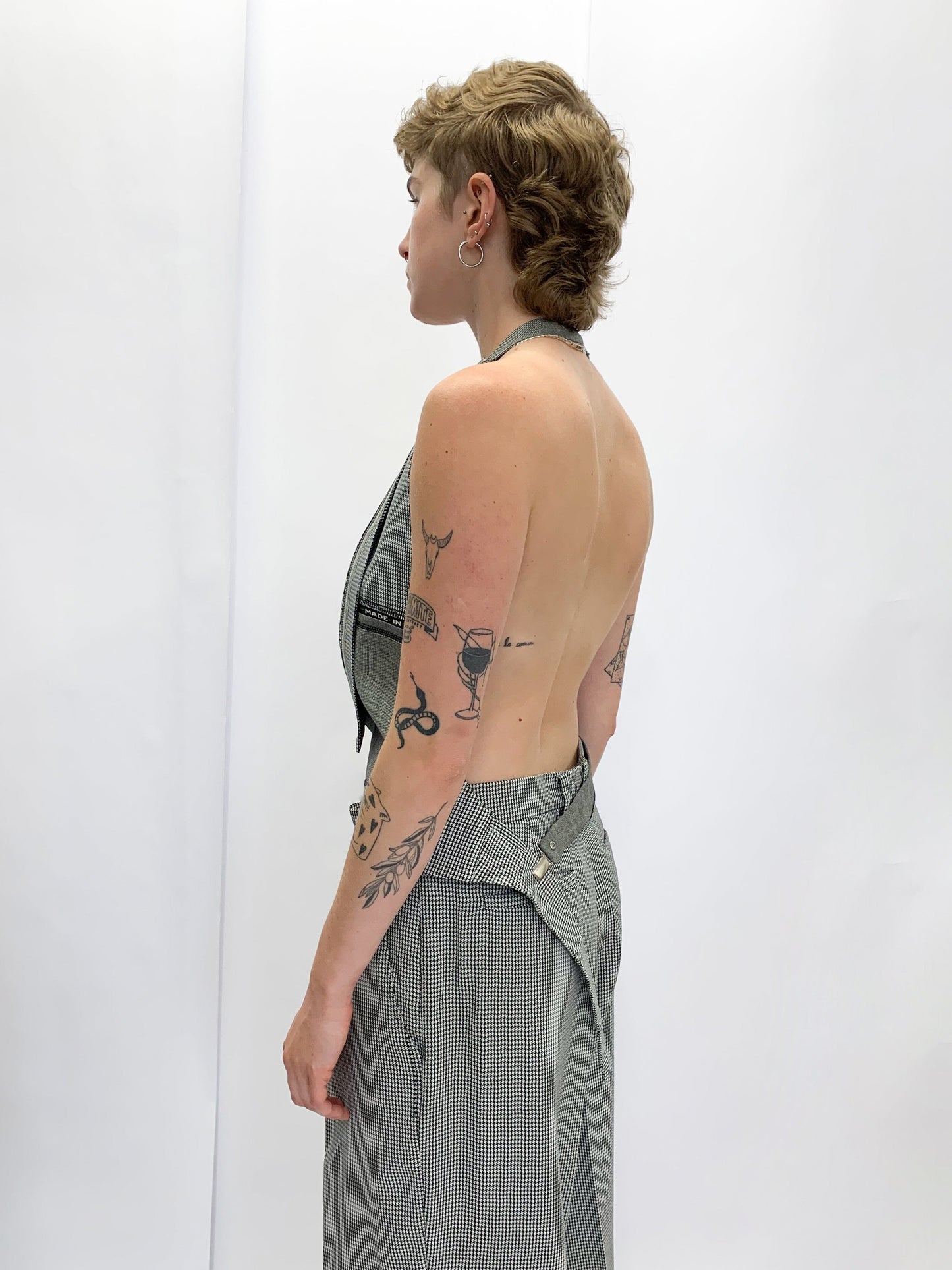 AVA - GRAY PATCHWORK WAISTCOAT-Ella Boucht-APOC STORE