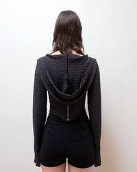 HOODED CORSET IN CHARCOAL-Ella Roberts-APOC STORE