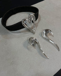 SPLIT HEART EARRINGS-Mōule Jewelry-APOC STORE