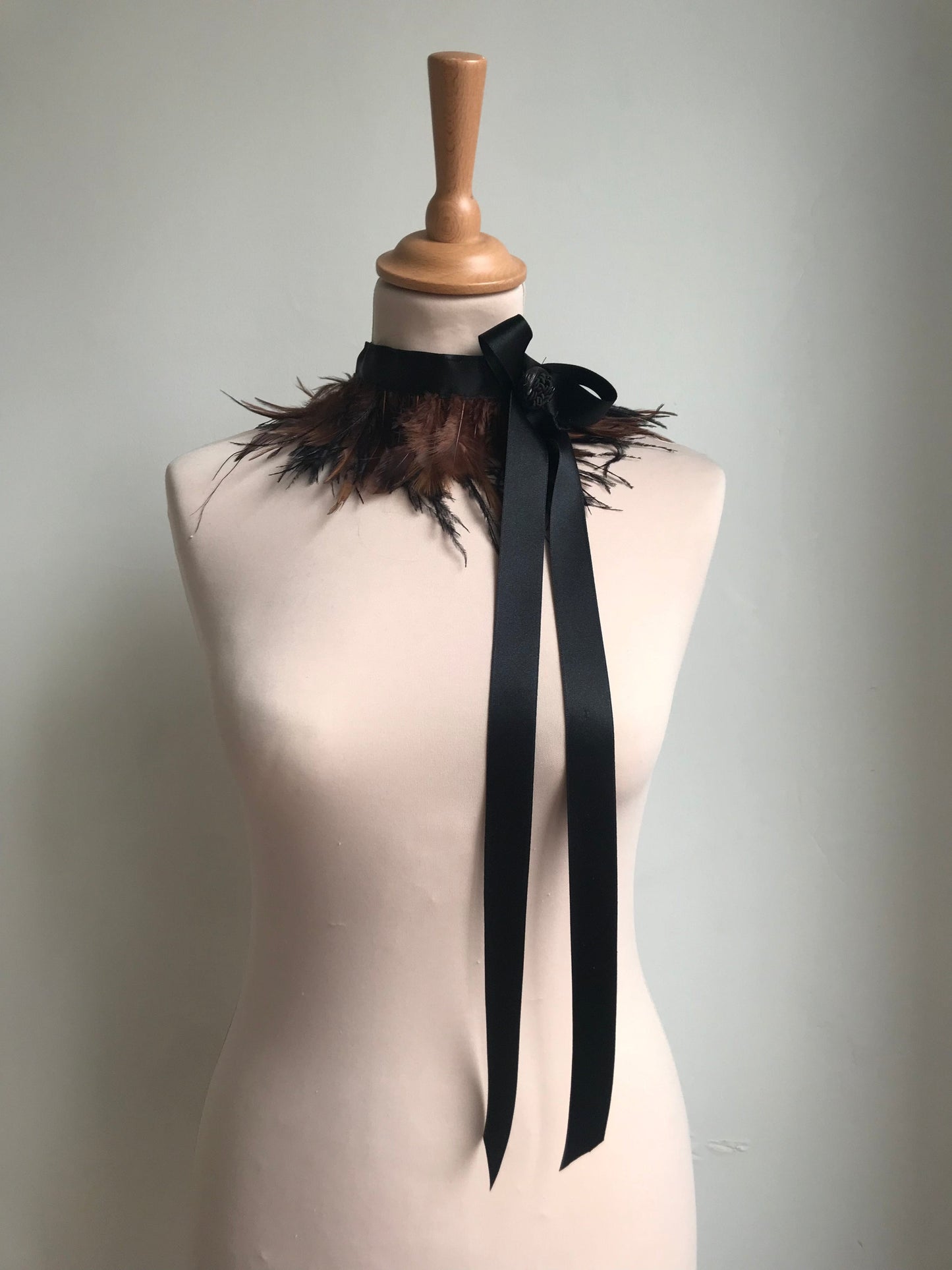 Brown Feathers Necktie-Polyhedron-APOC STORE