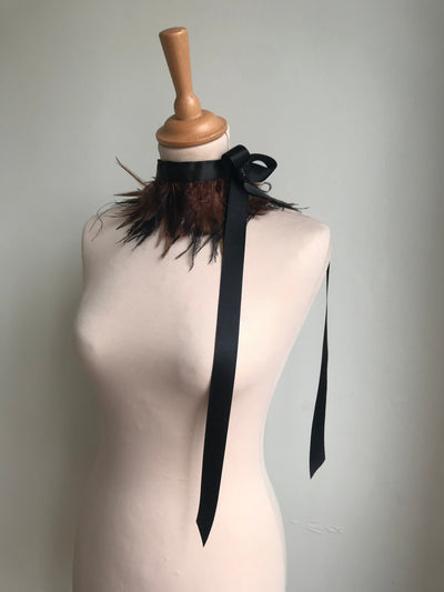 Brown Feathers Necktie-Polyhedron-APOC STORE