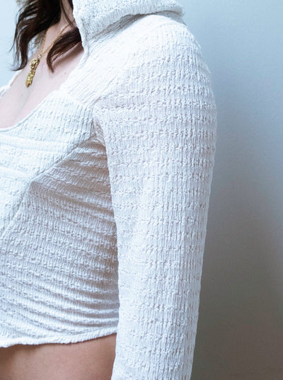 HOODED CORSET IN IVORY-Ella Roberts-APOC STORE