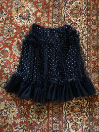 BANDING RUFFLE SHA DOT SKIRT - BLACK-SAENGIN STUDIOS-APOC STORE