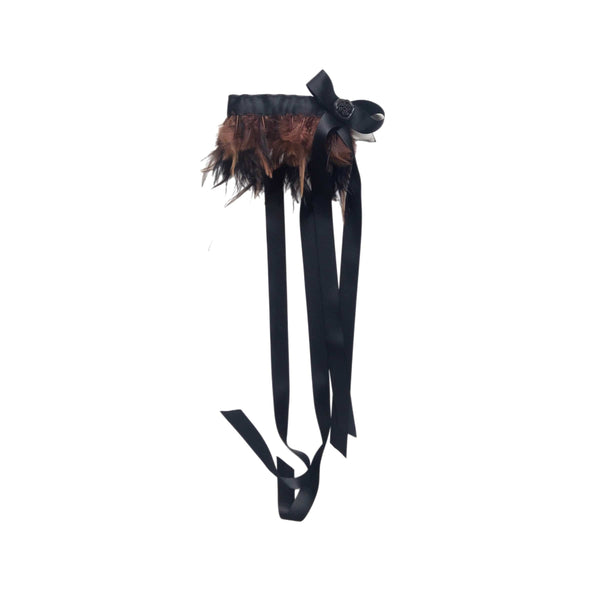 Brown Feathers Necktie-Polyhedron-APOC STORE