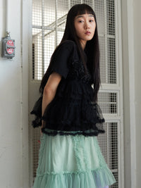 ROSE SYMPHONY SHORT SLEEVE BLACK-SAENGIN STUDIOS-APOC STORE