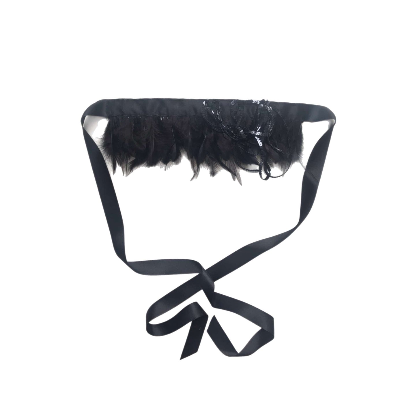 Black Feathers Necktie-Polyhedron-APOC STORE