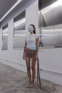 draping off-shoulder top cyan-Lalameemee-APOC STORE