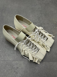FRILL FLAT (CREAM)-Gyouree Kim-APOC STORE