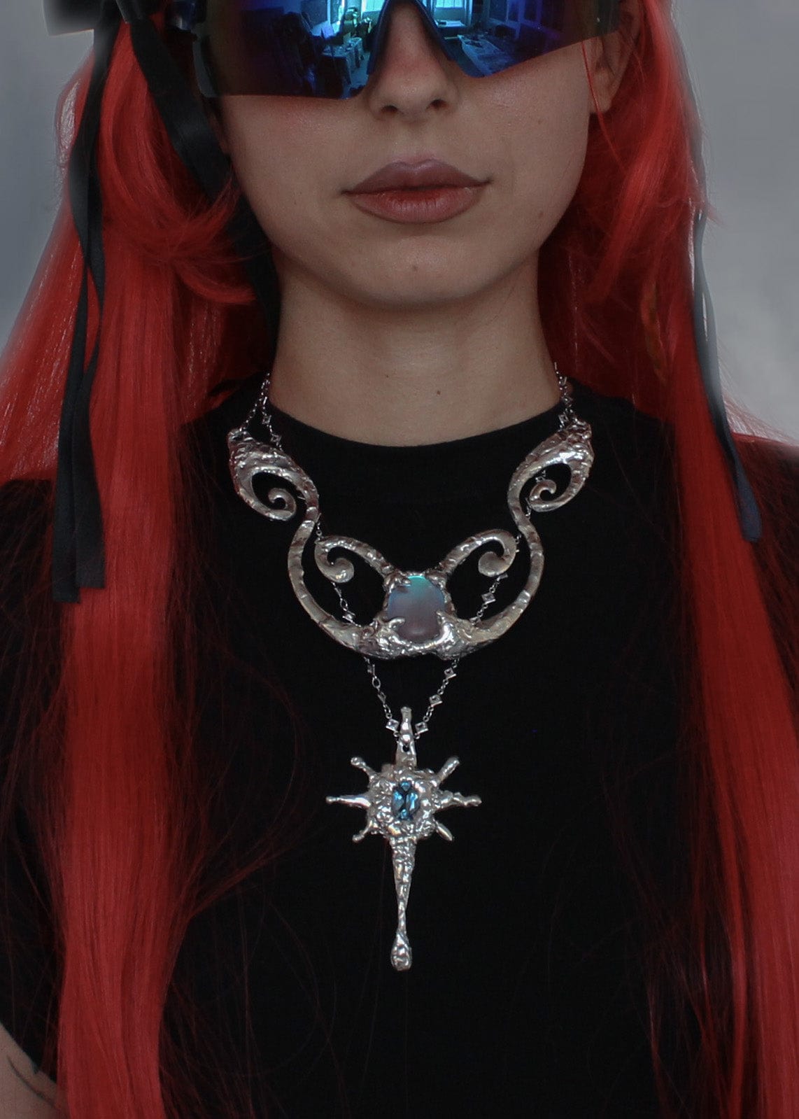 Aqua Moebius Necklace-Emma Pryde-APOC STORE