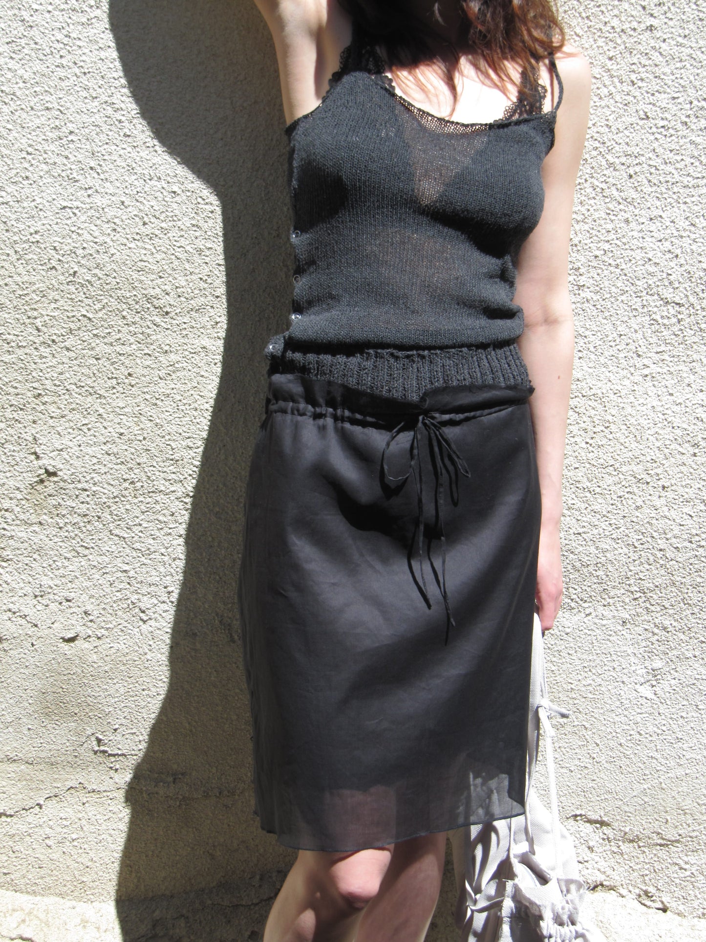 Knee-skirt Petal in Black