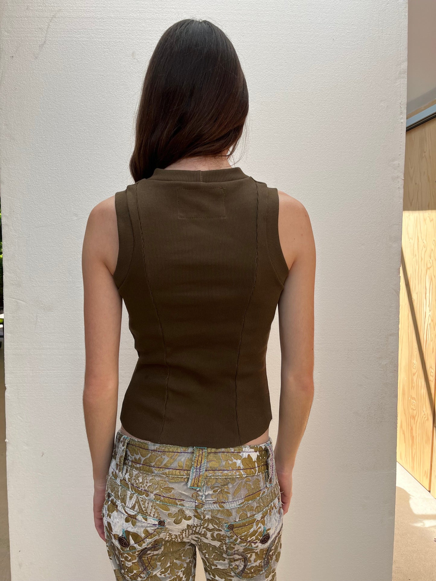Orchid Vest Khaki-Hannah Creak-APOC STORE