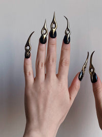 Narciss Gold Nail Set-Texto Dallas-APOC STORE