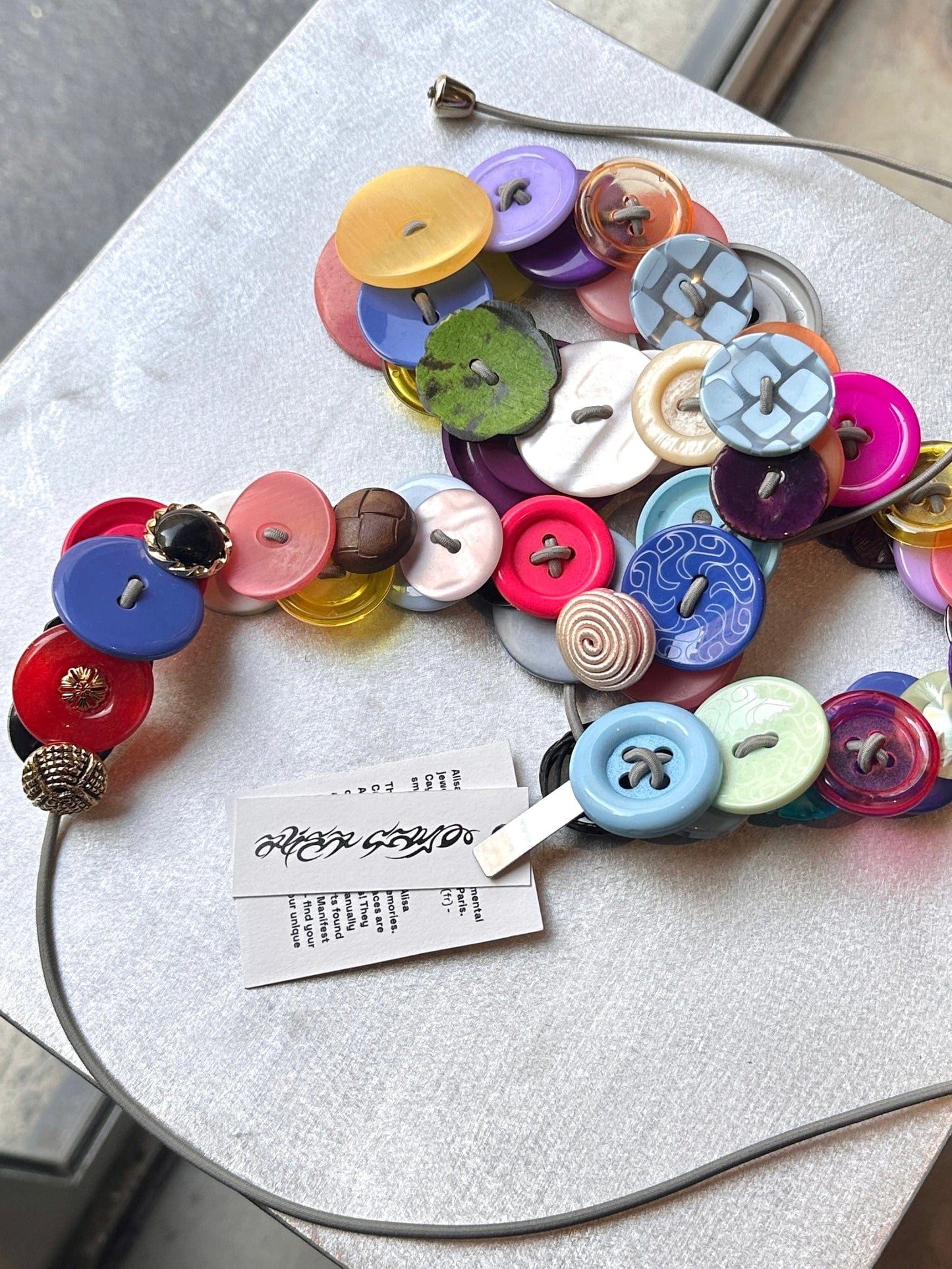 Button belt multicolour-Alisa Cayoo-APOC STORE