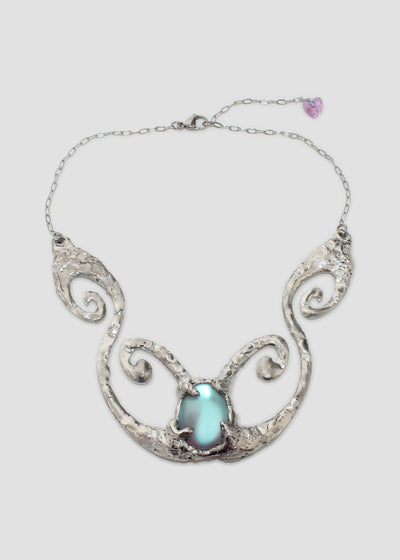 Iridescent Spiral Necklace-Emma Pryde-APOC STORE