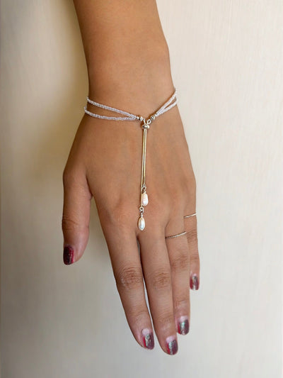 Pearl tassel bracelet 06-Jaekim-APOC STORE