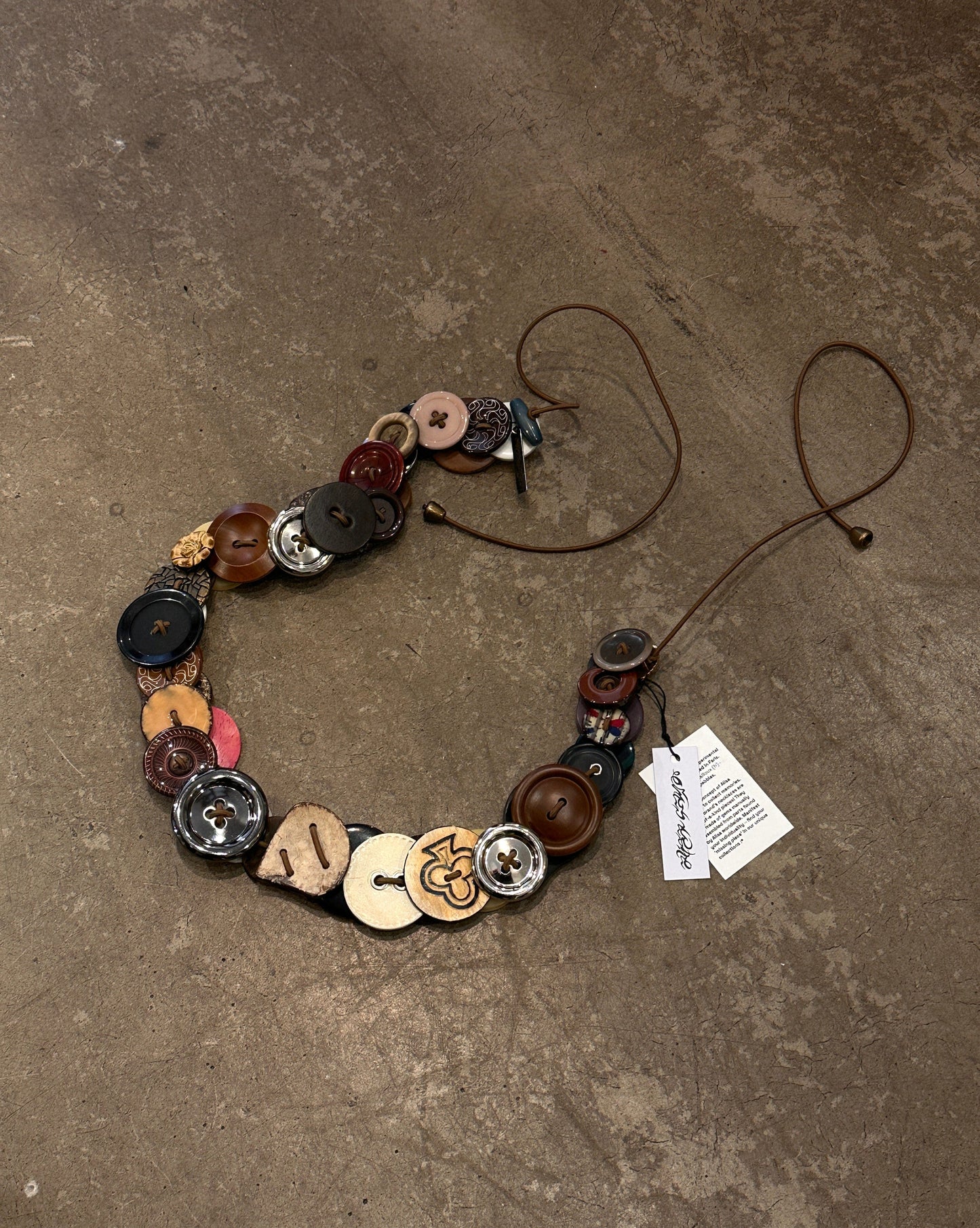 Button belt brown-Alisa Cayoo-APOC STORE