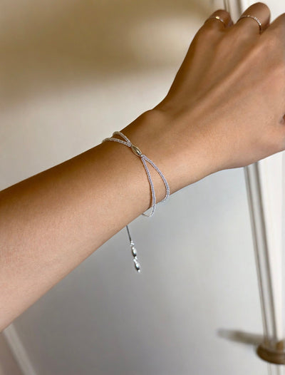 Silver tassel bracelet 06-Jaekim-APOC STORE