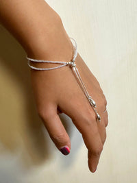 Silver tassel bracelet 06-Jaekim-APOC STORE