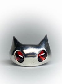 Bubble Kitty ring in Garnet-MGN-APOC STORE