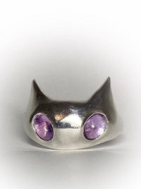 Bubble Kitty ring in Amethyst-MGN-APOC STORE
