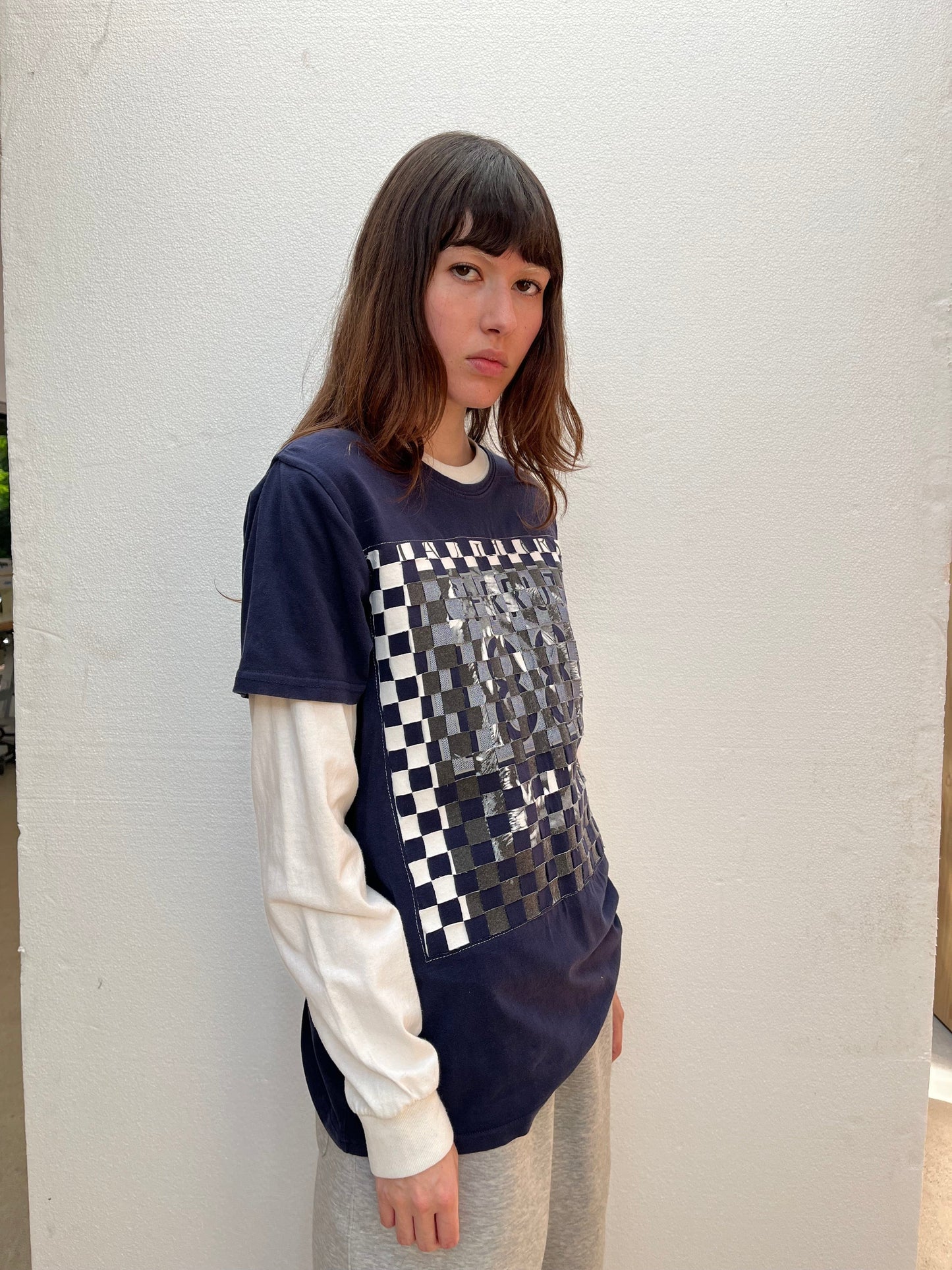 Woven T-shirt (Cerruti print)-Hannah Creak-APOC STORE