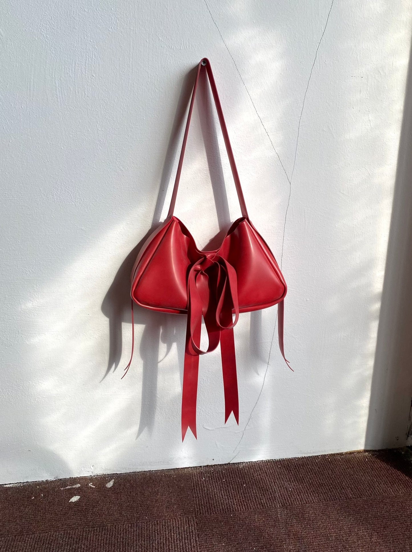 Latex Bow Bag Red-Soft Skin Latex-APOC STORE