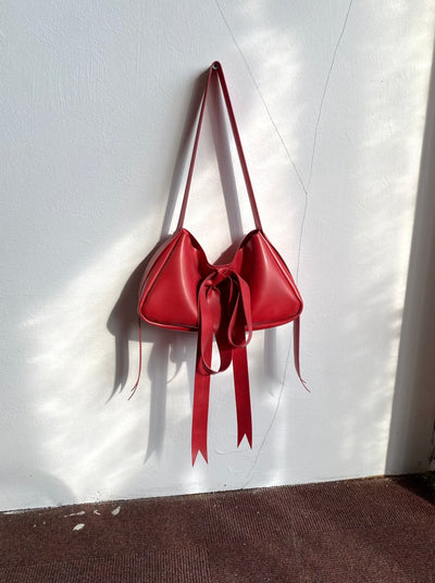 Latex Bow Bag Red-Soft Skin Latex-APOC STORE