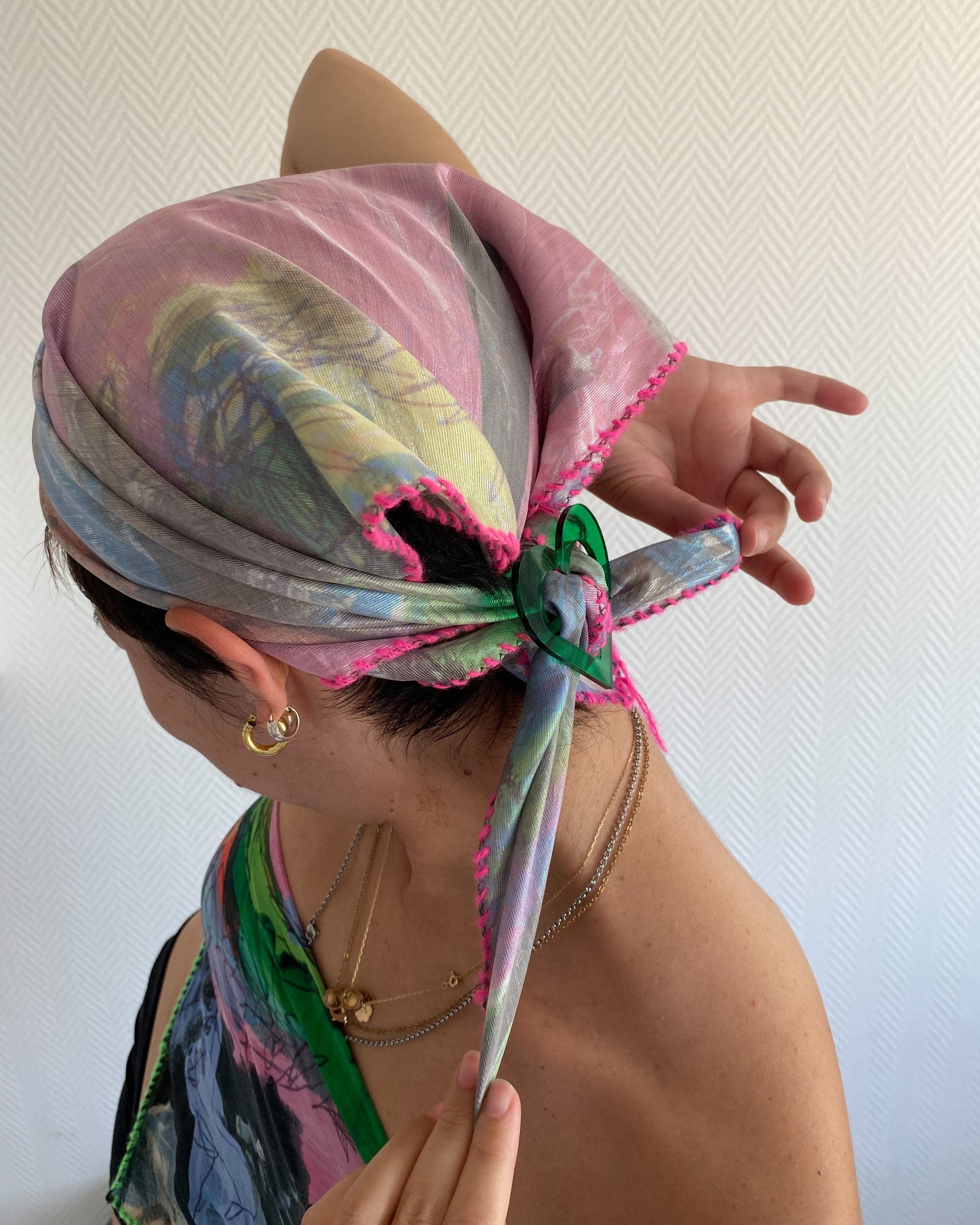 TATI scarf silk/lurex mix-TATi-APOC STORE
