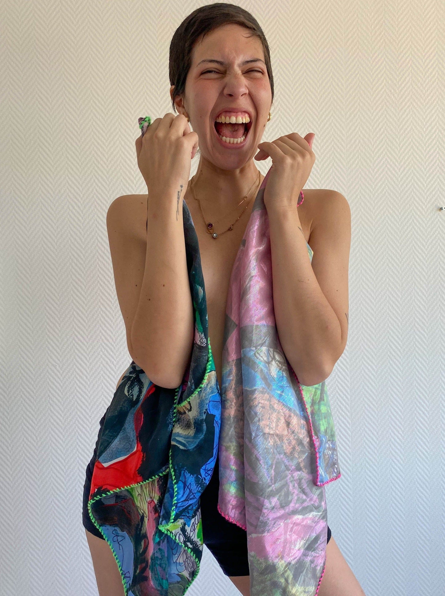 TATI scarf silk/lurex mix-TATi-APOC STORE