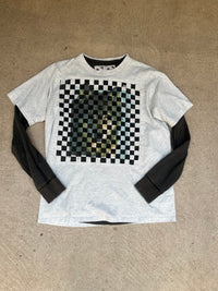 Woven T-shirt (wolf print)-Hannah Creak-APOC STORE