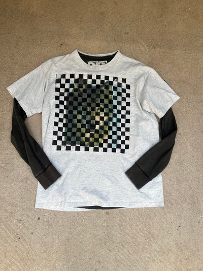 Woven T-shirt (wolf print)-Hannah Creak-APOC STORE