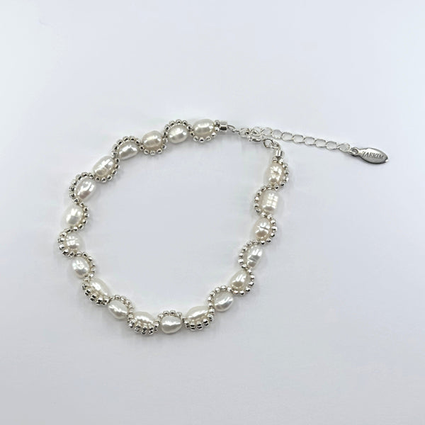 Pearl & Chain bracelet-Jaekim-APOC STORE