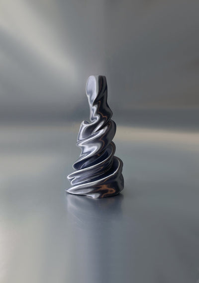 Sway-sway candleholder Silver Grey-Solène Bonnet-APOC STORE