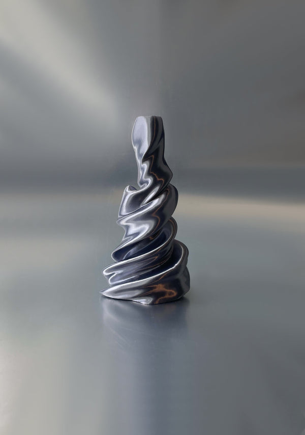 Sway-sway candleholder Silver Grey-Solène Bonnet-APOC STORE
