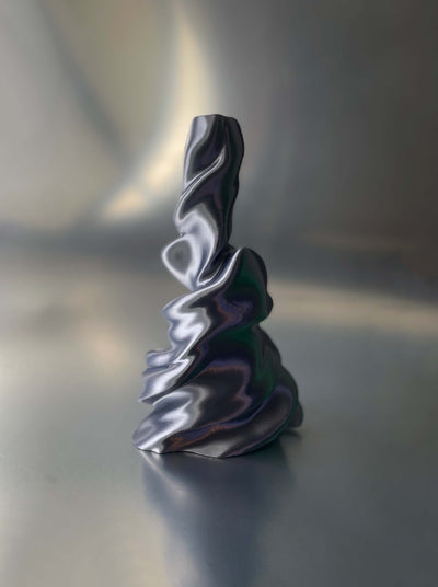 Sway-sway candleholder Silver Grey-Solène Bonnet-APOC STORE